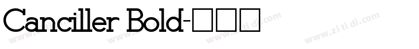 Canciller Bold字体转换